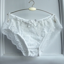 Sexy lace low waist womens panties Sexy pink water-soluble flower embroidery lace breathable black low waist briefs