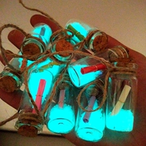 10 luminous wishing bottle gift wooden box bottle glowing wind chime bottle wooden plug bottle mini luminous bottle