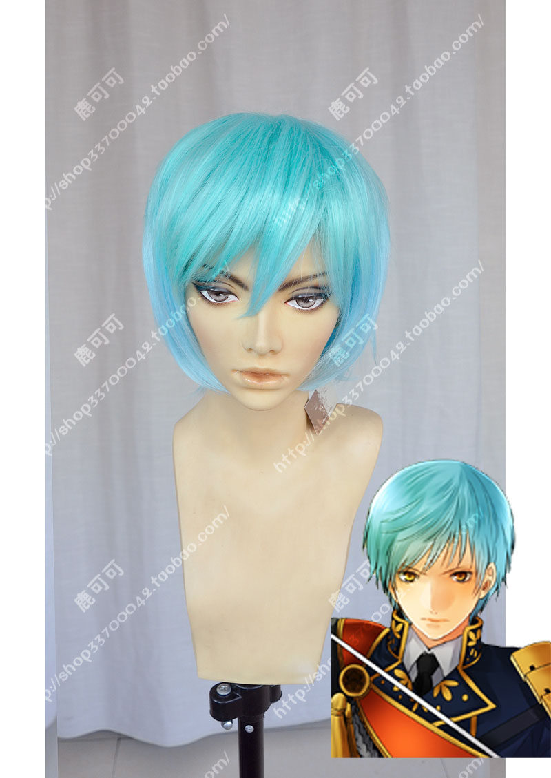 圣灵妖精/魔力家族/nova/美少年收脸短发光线渐变/诺巴 /cos假发