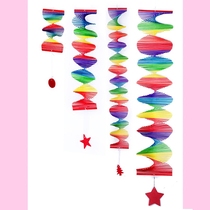 Decorative kindergarten pendant corridor outdoor air hanging ornaments ring creative materials classroom class ceiling creative wind chimes