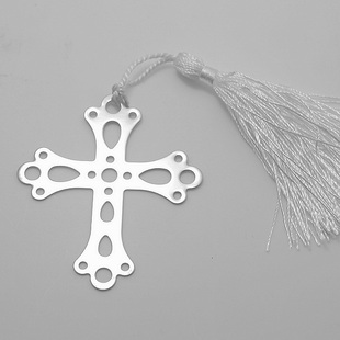 基督教文化礼品十字架金属书签(镂空版)主日学小礼品礼物