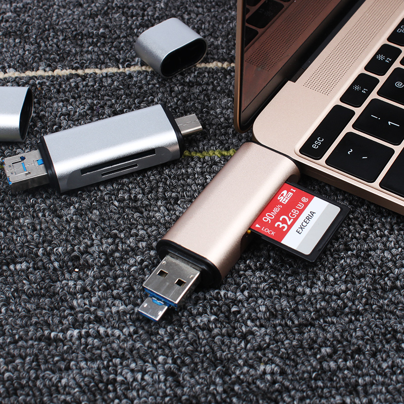 iverra USB3.1五合一多功能读卡器type-c安卓手机OTG支持Macbook产品展示图4