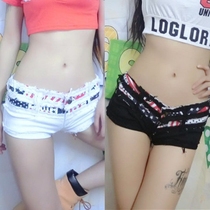 Summer shorts European and American nightclub womens low waist wear jeans sexy womens slim hot pants Super shorts summer