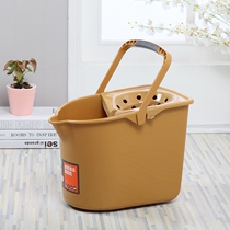 Ground Drag Barrel Plastic Drag Bucket Single Barrel Home Hand Press Squeeze Bucket Manual Minima Mop Bucket Squeeze Water Mound Cleaning Barrel