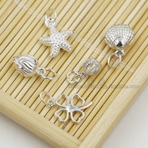 925 sterling silver jewelry hand-woven rope transfer beads beaded bracelet Lathong pendant crown shell DIY accessories beads