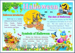 Halloween万圣节英语电子小报成品西方节日电