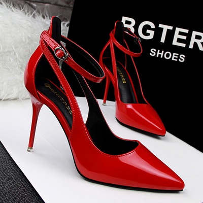 2981-1 the European and American fashion contracted wind shoes high-heeled shoes high heel with shallow mouth pointed on