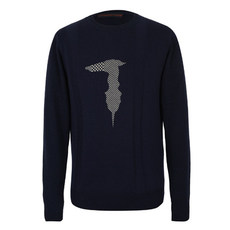 Свитер мужской 售罄/ trussardi jeans 男士羊毛混纺针织衫毛衣52m56