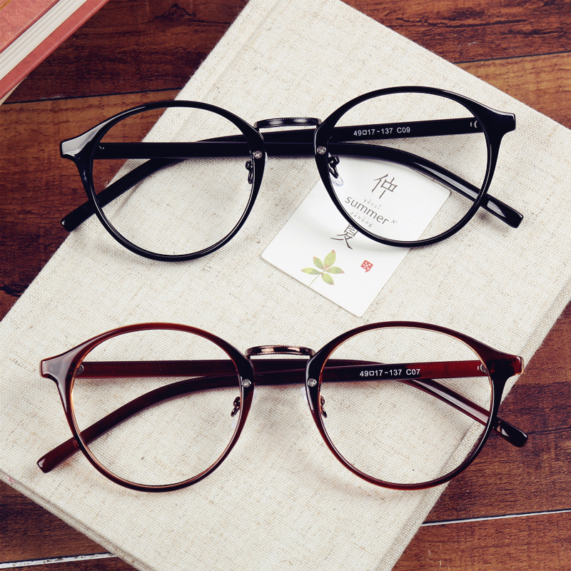 韩国ulzzang眼镜框圆款女 文艺复古简约素颜网红可爱学生近视眼镜