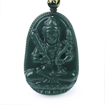 Hetian jade cow Tiger Natal Guardian xu kong zang Bodhisattva man wei Shaw niu hu fo di pendant pendant