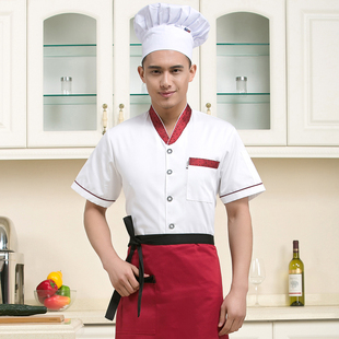 瑞欣隆厨师服短袖饭店西餐厅酒店厨师服装厨衣夏厨房厨师工作服