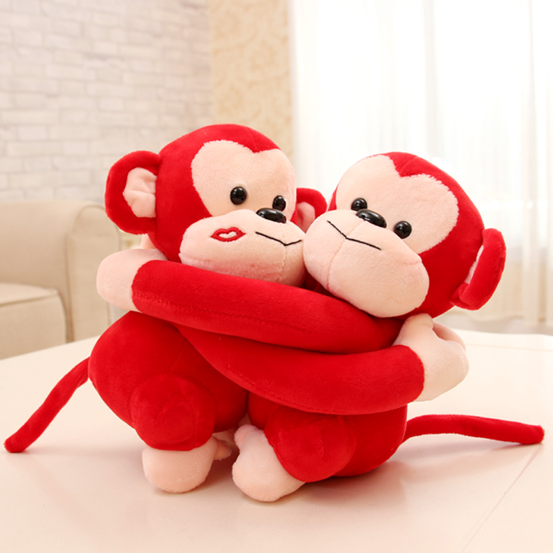 情侣猴抱抱猴可爱抱枕毛绒玩具情侣公仔婚庆娃娃生日礼物送女生产品展示图1