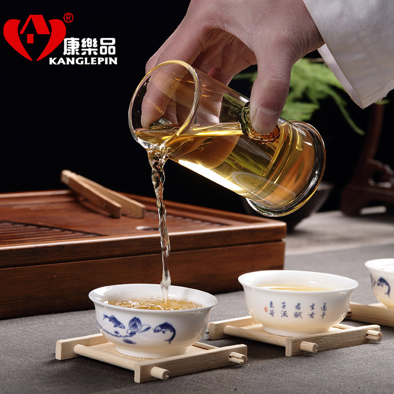 Recreational product kung fu tea tea tea set of blue and white porcelain tea ware ceramic glass teapot tea