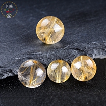 Card Jane natural golden hair crystal beads semi-finished female round beads bracelet beads crystal jewelry diy accessories