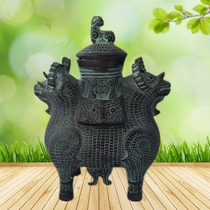 Clearance special bronze antique ornaments Sanyang Kaitai antique crafts ornaments double sheep bottle