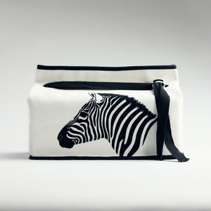 原创黑白简约纸巾盒