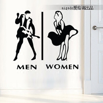 Western bar toilet guide sign Toilet men and women sign stickers Toilet WC sign wall stickers Glass stickers