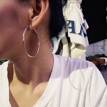 European and American Personality Tide nightclub Mega Lap Rings Earrings Minimalist Earrings Earrings Hyperboly Geometric Earrings Earrings