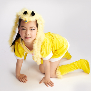 小狐狸儿童动物表演服装六一演出舞台服饰男女卡通动物装扮衣服