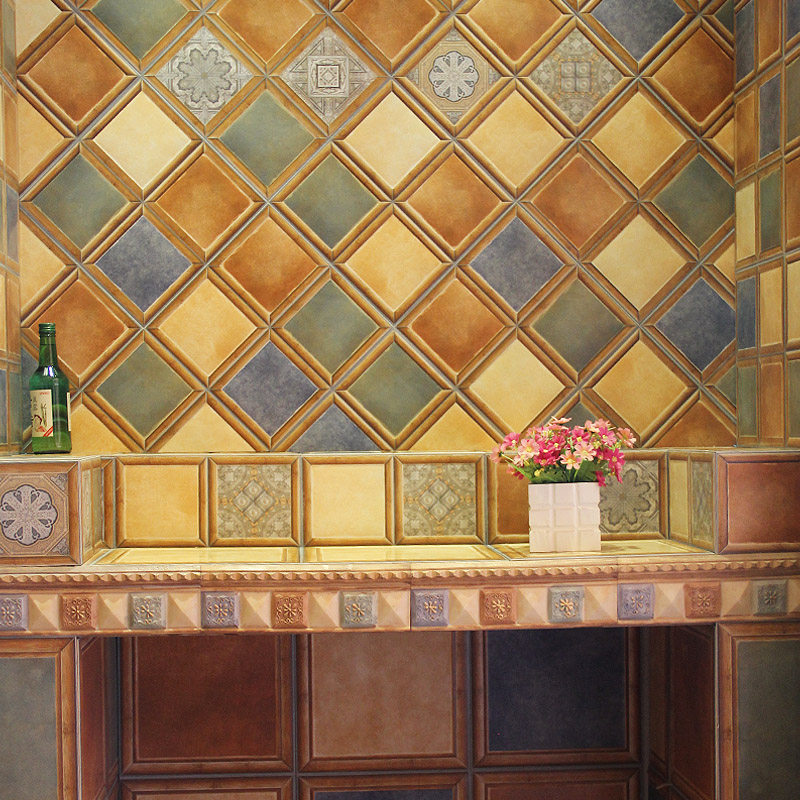 欧式乡村仿古砖300x300 厨房卫生间瓷砖地砖 防滑 墙砖 地爬墙