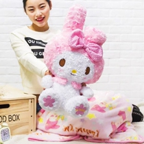 Cute cartoon cherry blossom doll blanket blanket Coral velvet blanket Towel blanket air conditioning blanket blanket