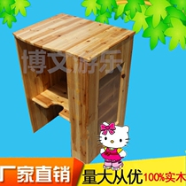Solid Wood mouth cup holder kindergarten tea barrel holder heat preservation bucket rack school tea cup holder childrens wooden tea cup bucket