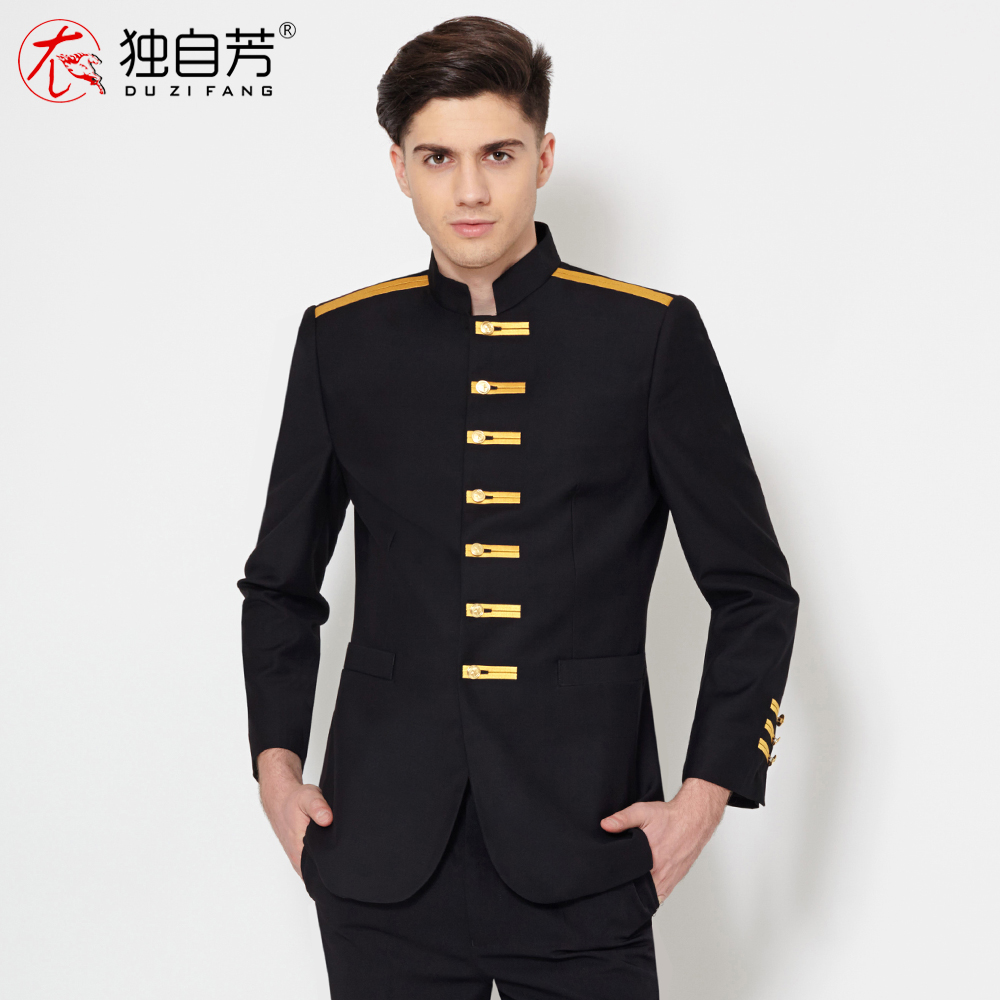独自芳男星级酒店行李员迎宾门童服接待服务员工作服秋冬装长袖男