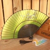 Laugh at Folding Fan Silk Fan Japanese and Fan Craft Gift Fan Silk Women's Fan Cherry Blossom Fan