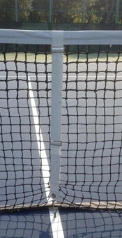 High-grade tennis net center band middle band middle band tennis middle buckle with galvanized hook white nylon