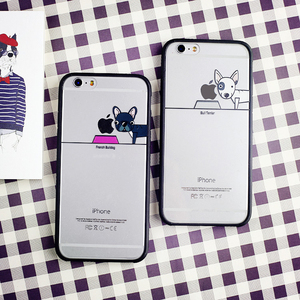 hidog苹果iPhone6s手机壳斗牛犬卡通萌狗6plu