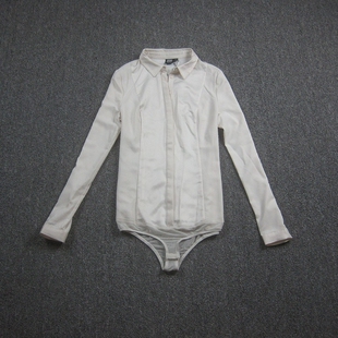 衬衫vero 正品现货 moda 职业拼接长袖修身连裤打底衬衫 特惠价不退换