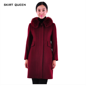 SKIRT QUEEN裙皇公主简洁大方百搭狐狸毛皮