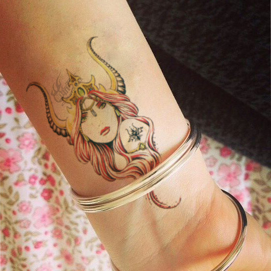 酷玩天下新品手绘纹身贴纸天使美女 防水性感彩色纹身贴