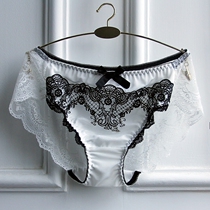Hepburn style Classic black and white embroidery Sexy Lace Low waist panties ML XL XXL XXXL XXXXL