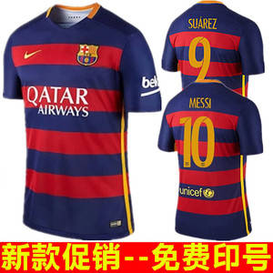 巴萨10号梅西球衣15-16赛季球员版11号内马尔