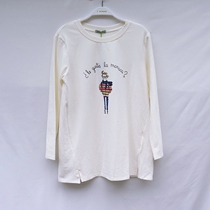 Love Beauty Mommy Pregnancy Woman Dress Autumn Winter Style Pure Cotton Pregnant Woman Blouse Cartoon knit Round neck T-Shirt 827335