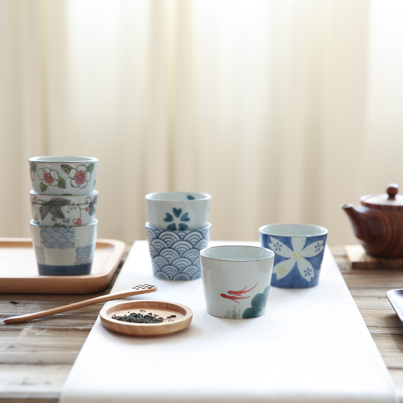 Island house in ancient Japanese teacup ceramic keller cup noggin single master cup sample tea cup kung fu tea cups