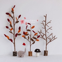 (Dream Fields) New Zakka Pure Handmade Felt Leaves Branches Snowman Christmas Day Swing A Photo Prop