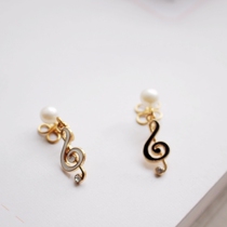 No pierced ears no pain mosquito coils four-leaf clover handmade imported notes natural freshwater steamed buns pearl ear clips earrings
