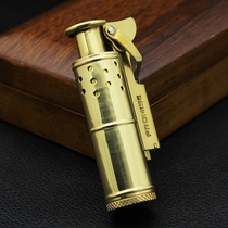 Bano all-copper vintage retro kerosene lighter pure copper mens smoking Ware nostalgic windproof trench machine mens gifts