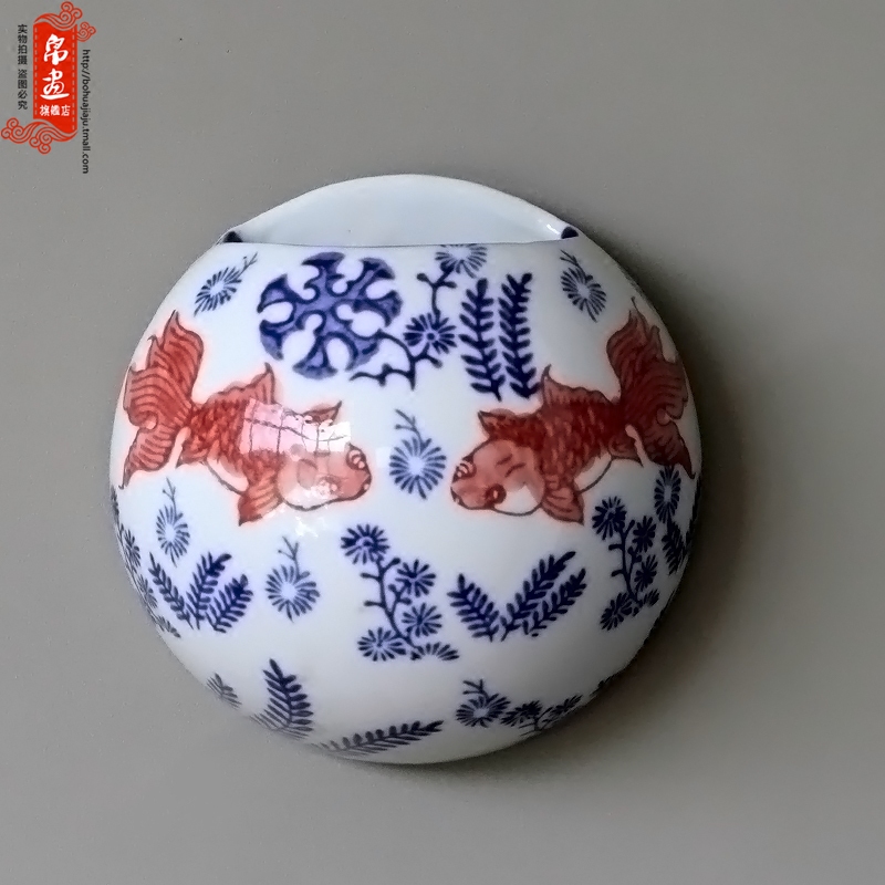 Jingdezhen blue and white porcelain ceramic wall act the role ofing is hanged adorn wall act the role ofing creative sitting room background wall decorative wall hanging pieces of flowers