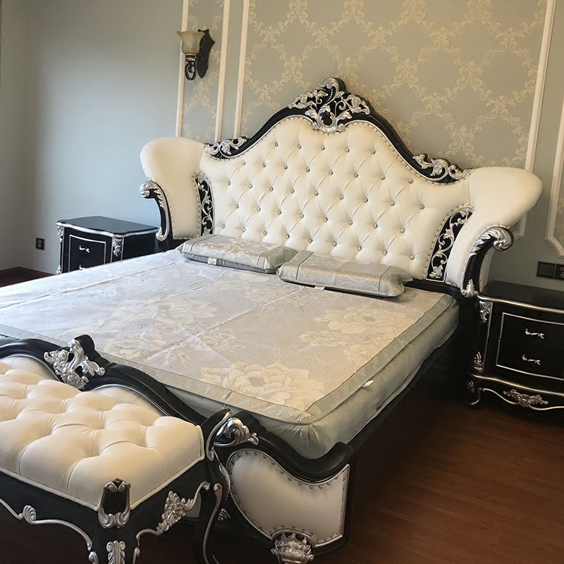 欧式床1.8米法式田园公主床主卧奢华高箱大床皮艺婚床卧室家具