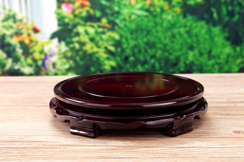 Wooden flower pot craft stone base base tank vase base shelf jars circular flower wholesale