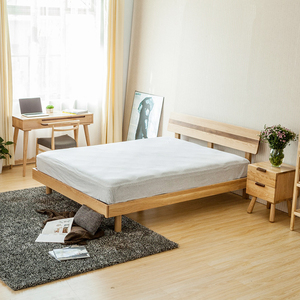 一介草民日式全实木橡木现代简约家具实木床1