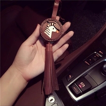 HULLY Ma Original Handmade Cowhide Car Pendant Creative Fashion Car Interior Accessories Tassel Car Pendant