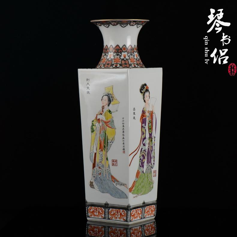 Master hung jue jingdezhen porcelain works hand - made vases of vibration after the four most famous celebrity famous handicraft furnishing articles
