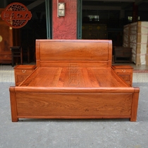 Myanmar rosewood all plain single board 1 meter 8 beds solid wood double bed Large fruit rosewood bedroom mahogany furniture