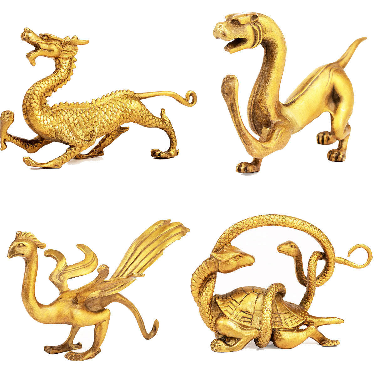 风水阁纯铜四神兽摆件13701