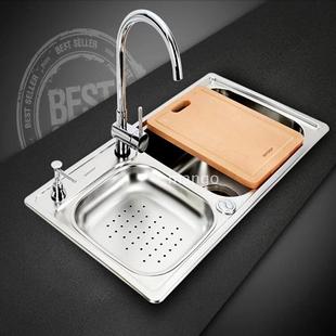 (芒果家)groop高尔丹厨房双水槽304不锈钢洗菜盆加厚水池cn8871