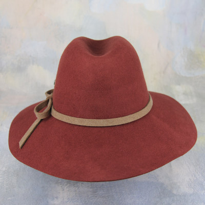 hakuzu大边毡帽宽檐毛呢名媛礼帽男女士英伦帽子百搭逛街帽爵士帽_5折